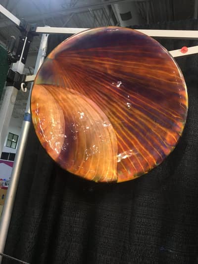Convex Hanging Plate - Rays — handmade copper wall art by Hikmat, Southwest Treasures Art