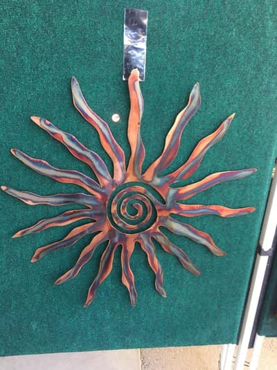 Copper Sun — handmade copper wall art by Hikmat, Southwest Treasures Art