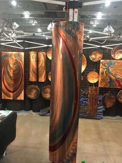 Single Copper Sconce — handmade copper wall art by Hikmat, Southwest Treasures Art