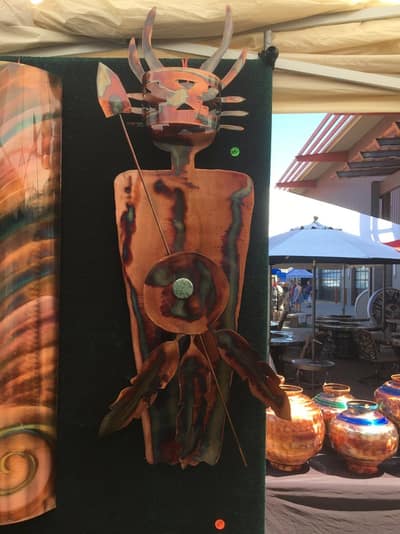 The Warrior - Copper Feathers — handmade copper wall art by Hikmat, Southwest Treasures Art