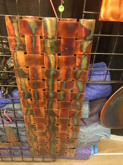 Weave — handmade copper wall art by Hikmat, Southwest Treasures Art
